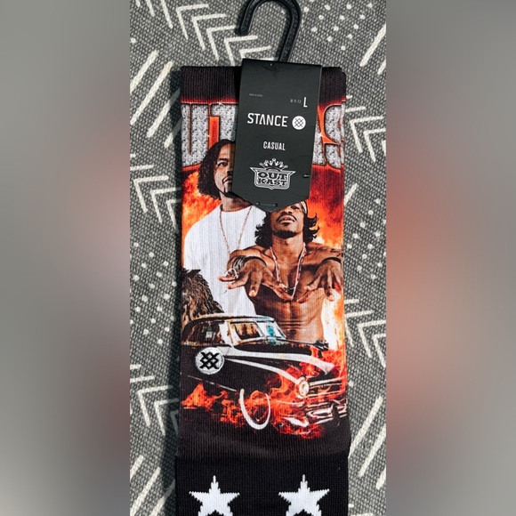$19.99 NWT Stance Socks Outkast Stankonia L Crew New With Tags Large - Picture 2 of 8